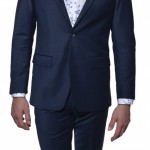 MODRÝ SLIM FIT OBLEK