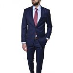 TMAVOMODRÝ VLNENÝ SLIM FIT OBLEK